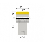 หลอดไฟแสดงสถานะ INDICATOR LAMP DN22 AD16-22D 12V สีเหลือง